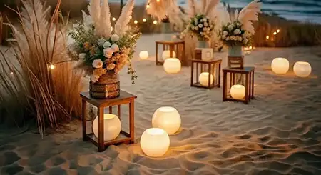 Velas decorativas para hoteles y restaurantes